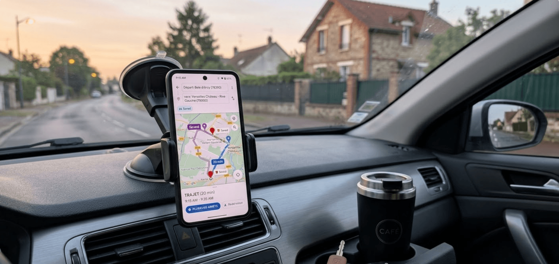 Interface MapFlow de planification d'une journée de prospection commerciale optimisée